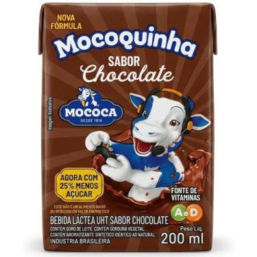 Imagem de Achocolatado Pronto Mocoquinha Sabor Chocolate 200ml Bebida Láctea Moc