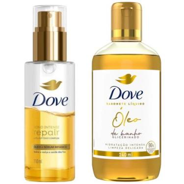 Imagem de Dove Óleo de Banho 240ml + Óleo Dove Bifasico 110ml