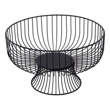 Imagem de Fruteira Home&Co 15x26x26cm Metal Preto Utensílio de Mesa para Servir 