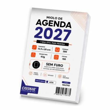Imagem de Miolo de Agenda 2027 63g 13,5x20 cm Azul Cassmar 01un