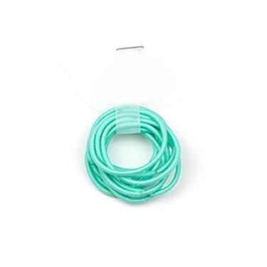 Imagem de La Tartelette 2,4 cm elásticos laços de cabelo para crianças tiaras de cabelo de borracha, Light Aquamarine, 20 Pcs