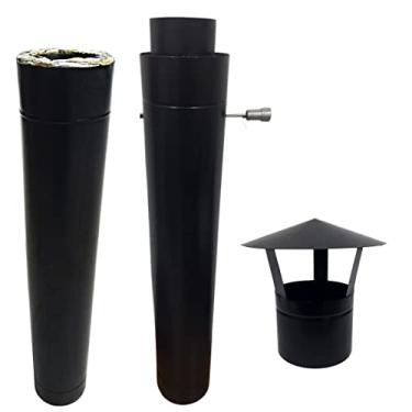 Imagem de Kit Chaminé Revestido Com Lã De Rocha Fornos, Churrasqueira