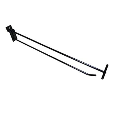 Imagem de Gancho Porta Preço Para Canaletado 4,76mm 30cm 50Un. Preto