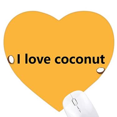 Imagem de Mouse pad Love Seaside Coconut Juice Heart Tapete de borracha para escritório