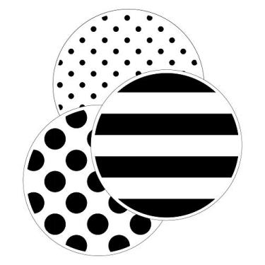 Imagem de Schoolgirl Style Recortes para quadro de avisos preto, branco e elegante, 36 peças, pontos pretos e brancos, recortes para sala de aula, recortes para quadro de avisos, quadro branco, decoração de