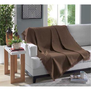 Imagem de Manta Para Sofá Marrocos 3 Lugares 1,50M X 2,10M Marrom