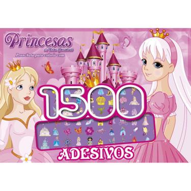 Imagem de Princesas Prancheta para Colorir com 1500 Adesivos