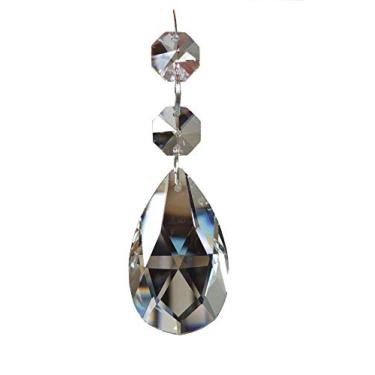 Imagem de Pingentes de gota, vela, candelabro, prismas de cristal, pingentes de vidro, contas, pacote com 10