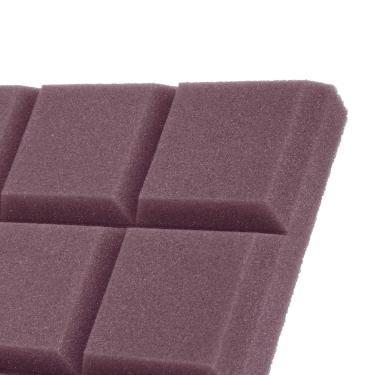 Imagem de Esponja de insonorização portátil de bom desempenho, painéis de absorção de som, para processamento acústico de redução de ruído(Roxo retardador de chama de alta densidade)