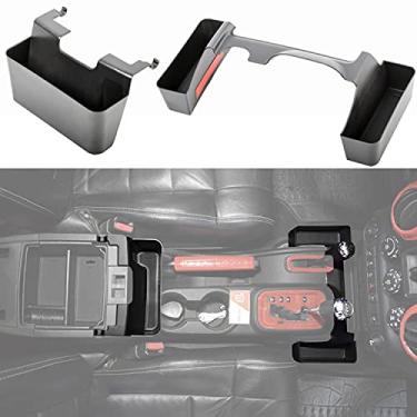 Imagem de TACOBRO Bandeja organizadora de câmbio automático e console central JK para Jeep Wrangler JK JKU 2011-2018, organizador de caixa de apoio de braço e bandeja lateral de console de câmbio JKU, ABS