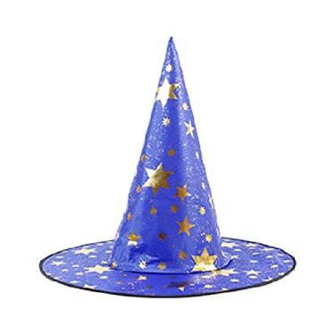 Imagem de Tingpai Chapéu de bruxa de dia das bruxas assustador chapéu de aba larga pontiagudo presente de dia das bruxas pa homens mulheres crianças fan a cosplay festa festa deco ção