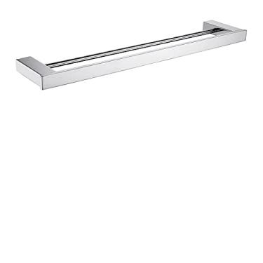 Imagem de Barra de toalha dupla de aço inoxidável montada na parede toalheiro preto escovado ouro acessórios para porta-toalha de banheiro ouro rosa, barra de toalha dupla A5