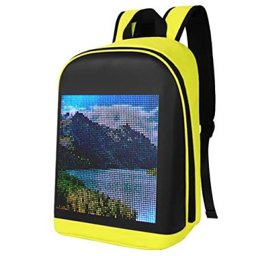 Imagem de Tingpai Mochila de viagem com tela colorida LED person zável mochila bolsa escolar pa homens mulheres estudantes universitários
