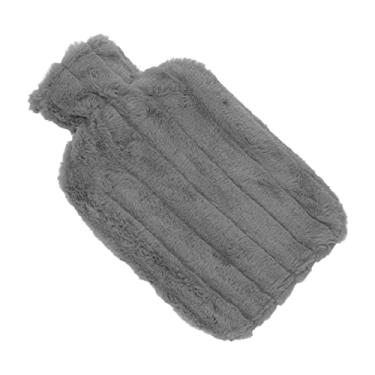 Imagem de Garrafa de água Quente 2L Garrafa de água Quente de Borracha de Boca Larga para o Inverno (Cinza escuro)