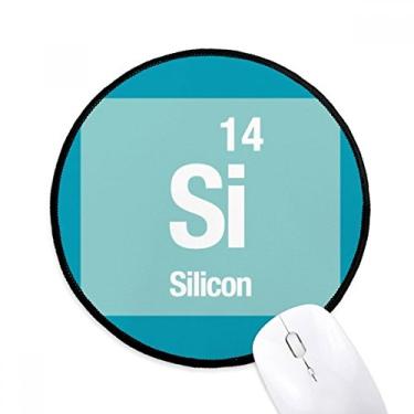 Imagem de DIYthinker Si Silicon Chemical Element Science Mouse Pad Desktop Office Tapete Redondo para Computador
