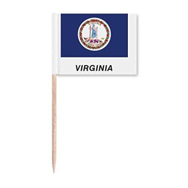 Imagem de Bandeira do estado americano contorno da Virgínia palito de dente marcadores marcadores decoração de festa