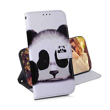 Imagem de MojieRy Capa de telefone carteira Folio capa para Samsung Galaxy Note 10 LITE, capa fina de couro PU premium para Galaxy Note 10 LITE, 2 slots de cartão, bela capa, panda