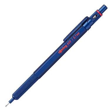 Imagem de Rotring Lapiseira 600 HB 0,7 mm azul corpo todo em metal corpo tambor hexagonal