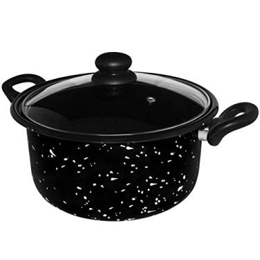 Imagem de Panela Esmaltada Com Tampa De Vidro e Alças Laterais 3,2 Litros