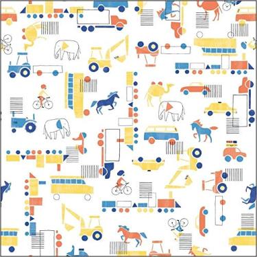 Imagem de Papel De Parede Infantil Brincar 3633 Vinílico Carro Caminhão