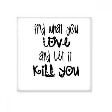 Imagem de Palavra Inglesa Design Amor e Matar Azulejo de Cerâmica Brilhante Decalque Pedra Adorna de Tijolos Vitrificados
