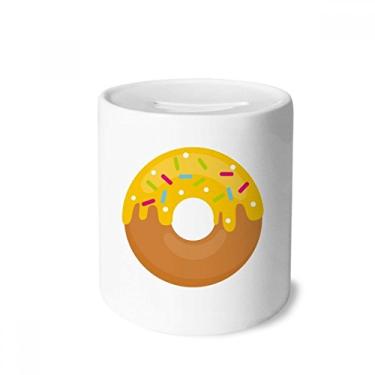 Imagem de DIYthinker Porta-moedas de cerâmica com rosquinha e sobremesa para doces em creme amarelo