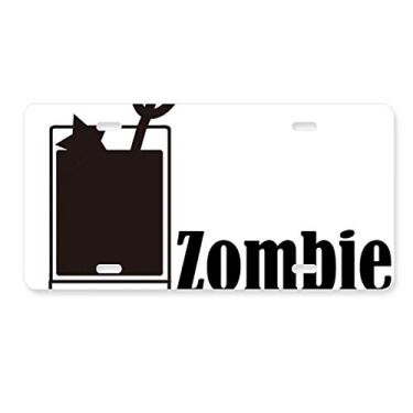 Imagem de DIYthinker Zombie Cocktail with The Word Zombie Placa de licença Decoração de aço inoxidável Automobile Tag