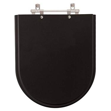 Imagem de Assento Sanitario Poliester com Amortecedor Montezzi Preto para Vaso Belize