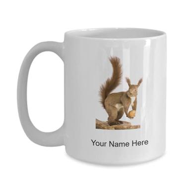 Imagem de Caneca de esquilo personalizada, copo de café esquilo, ideia de presente de esquilo, copo de esquilo personalizado, caneca de esquilo personalizada - caneca de café de 425 g