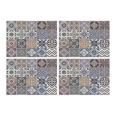 Imagem de Style Brazil Jogo Americano Dutblin Color 4 Peças 30x40 Base Emborrachada, Cinza