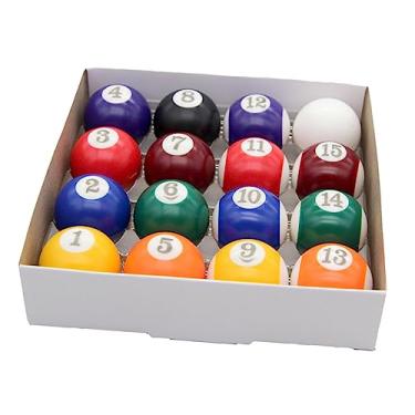 Imagem de Conjunto de bolas de bilhar 16x, mini bola de bilhar, acessório de mesa leve, bola de bilhar infantil de resina, bolas de bilhar para salas de jogos,
