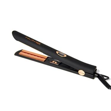 Imagem de NuMe Style Setter Hair Straightener Titanium Flat Iron – 1 Inch Floating Plates Hair Iron with Negative Ion Conditioning – Infrared Light Strip – Dual Voltage –Smooth and Shiny Results