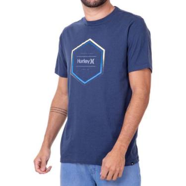 Imagem de Camiseta Hurley Hexa Masculina Azul Marinho