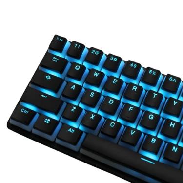 Imagem de Happy Balls Keycaps PBT Backlit Doubleshot Cherry MX Pudim Conjunto de teclas OEM Perfil translúcido com extrator de teclado para layout dos EUA Reino Unido 61 68 84 87 104 108 MX Switches Teclado mecânico (preto)