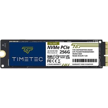 Imagem de Timetec SSD MAC de 256 GB NVMe PCIe Gen3x4 3D NAND TLC leitura até 1.950 MB/s compatível com Apple MacBook Air (2013-2015, 2017), MacBook Pro (2013-2015), iMac (2013-2019), Mac Pro (2013), Mac mini