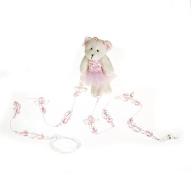 Imagem de Pingente De Cortina Ursa Bailarina Rosa Quarto Bebê Infantil