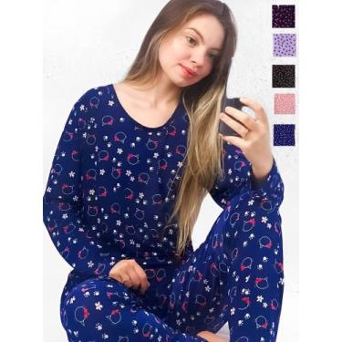 Imagem de Pijama De Frio Em Liganete Strin Modas, Estampas Aleatórias