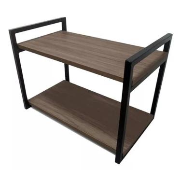 Imagem de Prateleira Industrial Mdf Multiuso Marrom Escuro