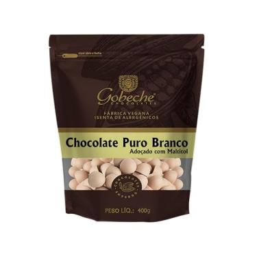Imagem de Gotas Chocolate Branco Gobeche - Adoçado com Maltitol e Stevia - 400g