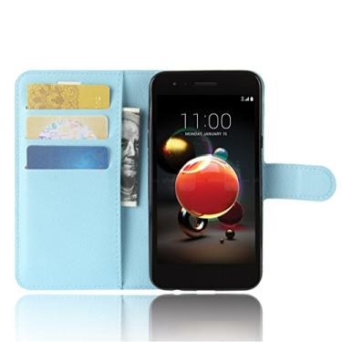 Imagem de Capa para LG X20, capa carteira flip de couro PU premium com compartimento para cartão, suporte e fecho magnético [capa interna de TPU à prova de choque] Compatível com LG X20