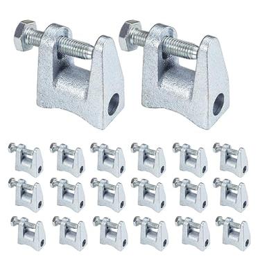 Imagem de VENITOR Braçadeira de viga de metal prata premium, pacote com 20, braçadeiras C de segurança de ferro zincadas de 3,8 cm, adequada para soldagem/carpinteiro/construção/montagem doméstica