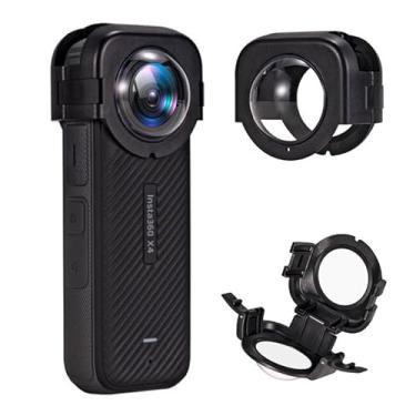 Imagem de Coyktonty Protetor de lente / capa protetora de vidro óptico de encaixe para Insta360 X4,9H dureza alta transmitância, à prova d'água e poeira