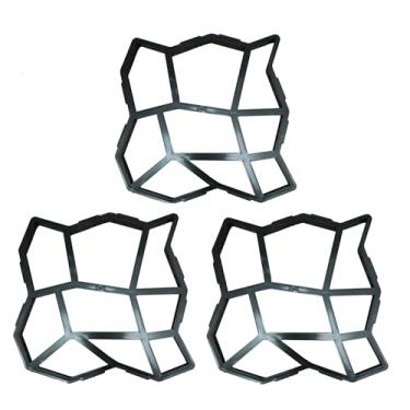 Imagem de Megatools 3 Formas A *Slim* Molde Piso Concreto Calçada Jardim Caminho de Pedras - Easy Piso