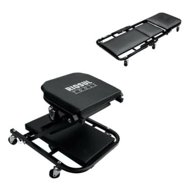 Imagem de Carrinho Esteira para Mecânico Riosul Tools 2 em 1 Dobrável Peça