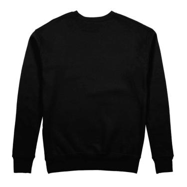 Imagem de Moletom Gola Careca Algodao Flanelado Liso Masculino Fechada Sem Bolso Sem Capuz Confortavel Treino