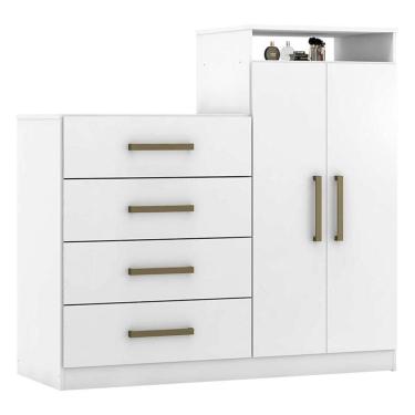 Imagem de Cômoda Sapateira Áurea Branco Brilho – Demóbile