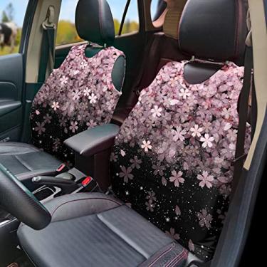 Imagem de GOSTONG Colete de capa de assento de carro com estampa de flor de cerejeira, protetor de acessórios de interior de veículo respirável da moda