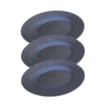 Imagem de Kit 3 Assadeira Ferro Pão Lasanha Carne Lisa Oval St 29X22Cm