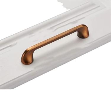 Imagem de Maçaneta de bronze amarelo para móveis, estilo vintage, maçaneta de gaveta de cozinha, porta, ferragem de móveis, amarelo, 128mm