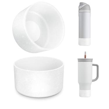 Imagem de Beonsky 2 peças de bota de silicone com glitter para garrafa de água Owala 680 g, capa protetora antiderrapante para garrafas de água de aço inoxidável FreeSip/Twist/Flip acessórios